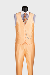mens orange suit vest